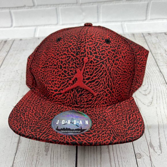 Air‎ Jordan Cement Elephant Jumpman Hat Snap back Cap Red Men - Picture 1 of 8